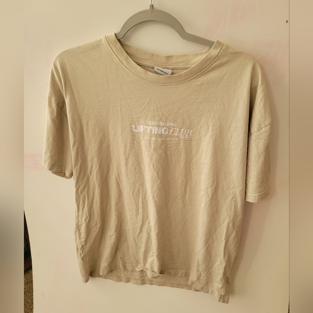 Gymshark Grey Social Club Over sized Tee Unisex Size Large